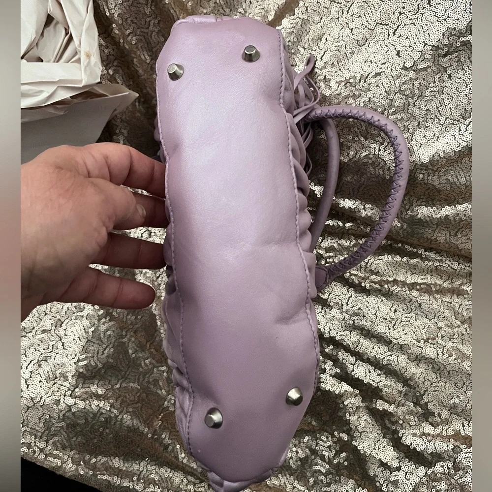 EUC Paolo Masi Lavender Quilted Leather Handbag - Picture 6 of 12